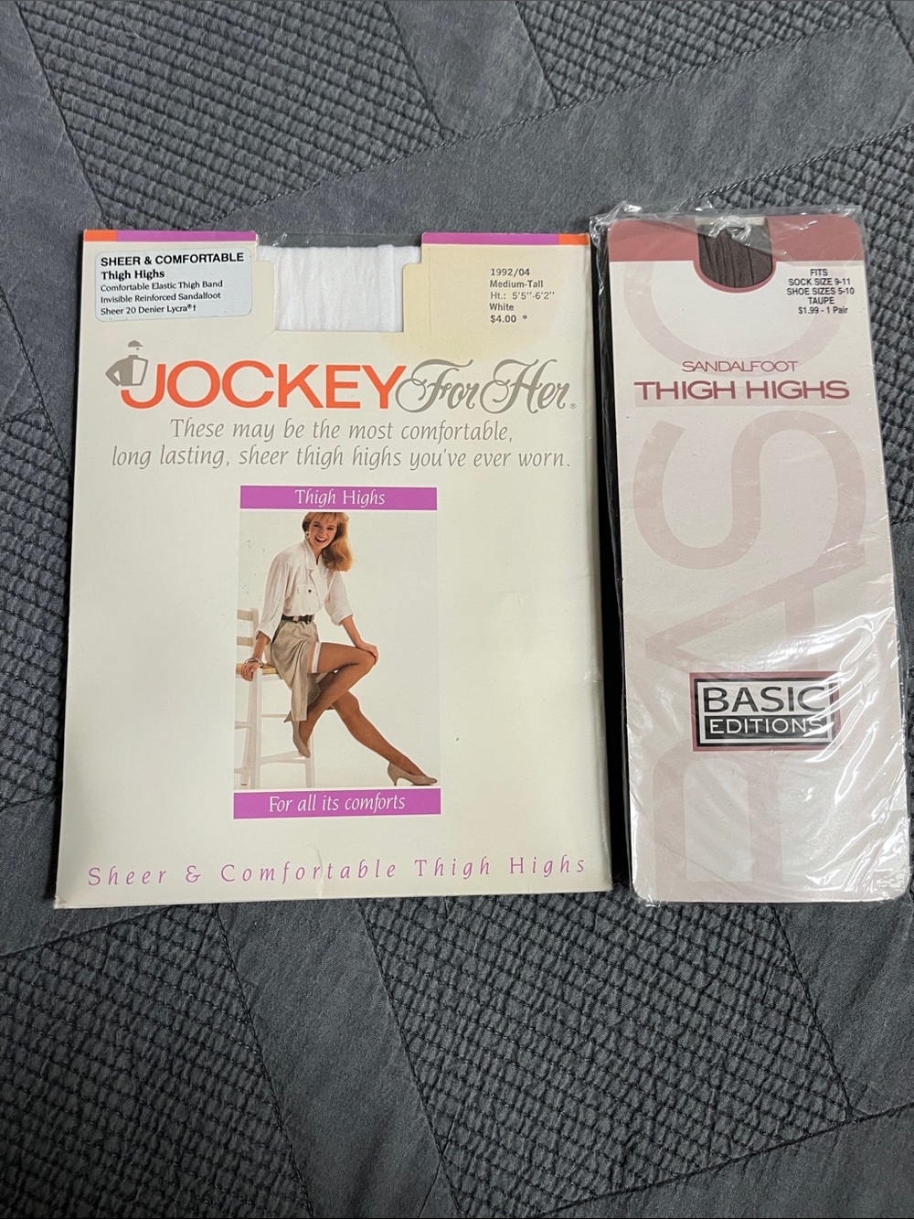 Jockey For Her Thigh Highs - Beige & Pink Accents